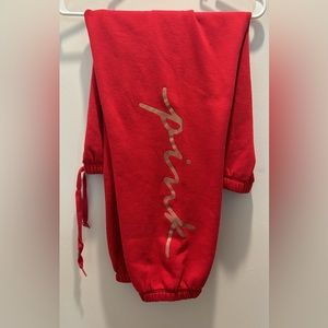 Victorias Secret PINK Capri Sweatpants Red